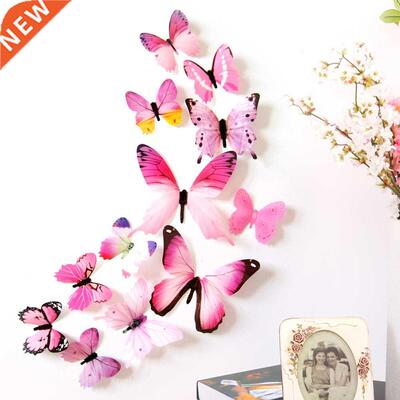 12pcs Decal Wall Stickers Home Decorations D Butterfly Rain