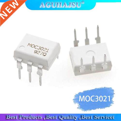 10PCS MOC3021 DIP6 DIP Optical Isolator - Triac/SCR Output