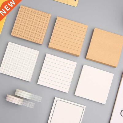 80 Sheets Simple Memo Pad Sticky Notebook Black and White Gr
