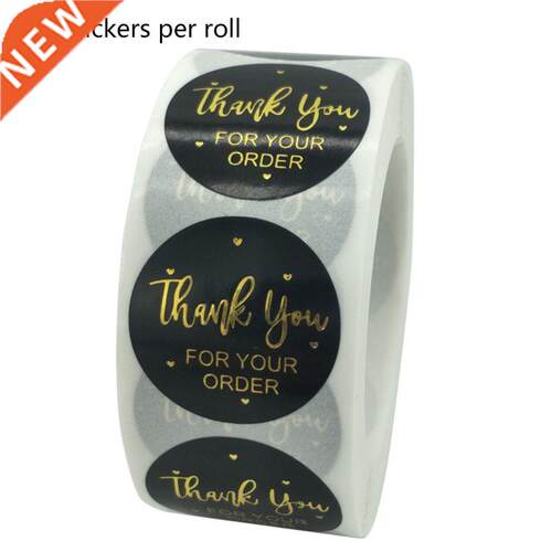 500pcs Thank You for Your Order Stickers Gold Foil Seal