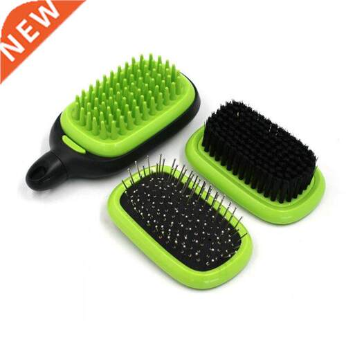 in 1 Pet Dematting Deshedding Brush Multi-use Fur Curly Tr