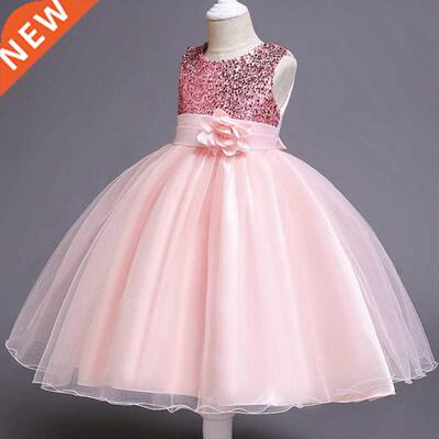 Baby Girls Sequins Flower Party Tutu Dress Clothes Children
