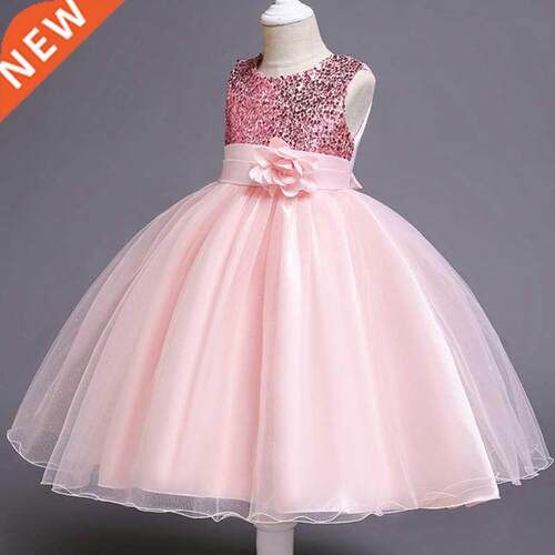 Baby Girls Sequins Flower Party Tutu Dress Clothes Children