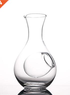 400ML Creative Glass Wine Bottle Hole Sake Glass Ice Jug Ham