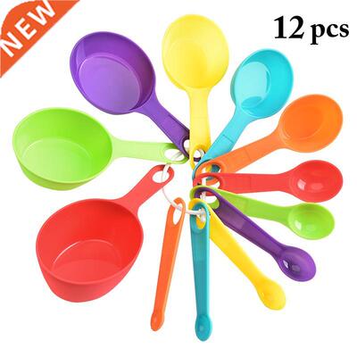 12pcs Kitchen Measuring Spoons Teaspoon Coffee Sugar Scoop C