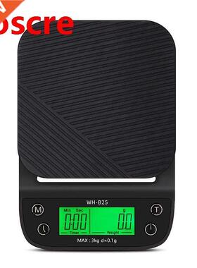 WeiHeng Electronic Drip Coffee kitchen Scale Timer 3kg 0.1g