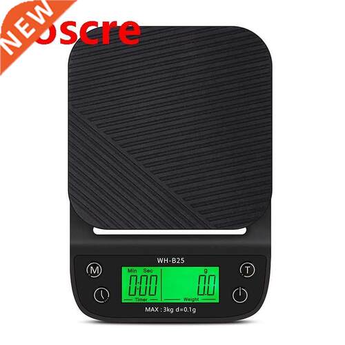 WeiHeng Electronic Drip Coffee kitchen Scale Timer 3kg 0.1g
