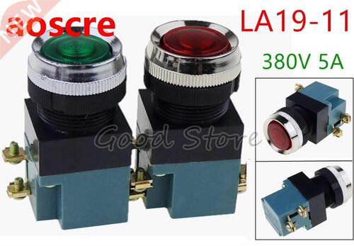 LA19-11 5A 380V self reset pneumatic button button switch 25