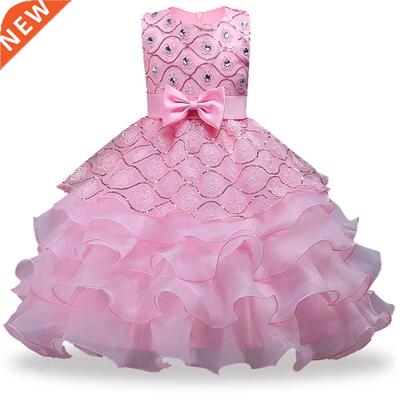 Baby Girls Gold Wire Embroidered Princess Dress kids Sequins