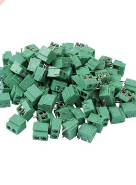 100PCS 2 Pole 5mm Pitch PCB Mount Screw Terminal Block 8A 25