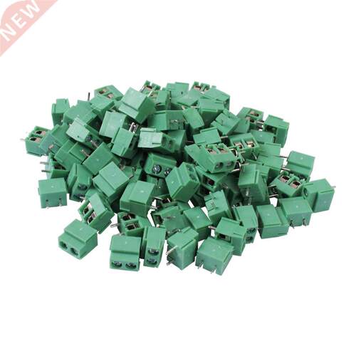 100PCS 2 Pole 5mm Pitch PCB Mount Screw Terminal Block 8A 25