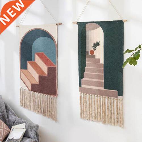 Tassel Tapestry Macrame Handmade Woven Cotton Lnen Wall Han