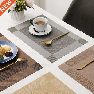 Pvc Place Mats Coasters Dining Table Placemats Non-slip