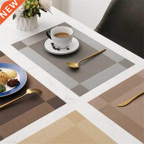 Pvc Place Mats Coasters Dining Table Placemats Non-slip