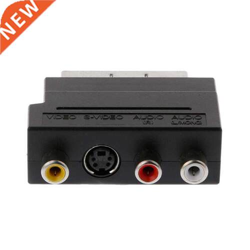 SCART Adaptor AV Block To 3 Phono Composite or S-Video With