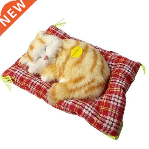 Sleeping Cat Plush Stuffed Toy Press Simulation Sound