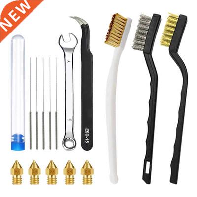 16 Pieces Of 3D Printer Nozzle Cleaning Tool Kit Needle Clea