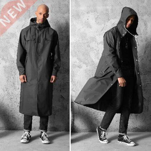 Thicken EVA ults Raincoat for Men Women Waterproof Black R