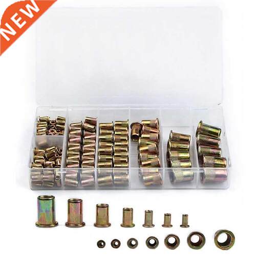 165PCS Boxed Color Steel Rivet Nuts M3/4/5/6/8/10/12 Combina