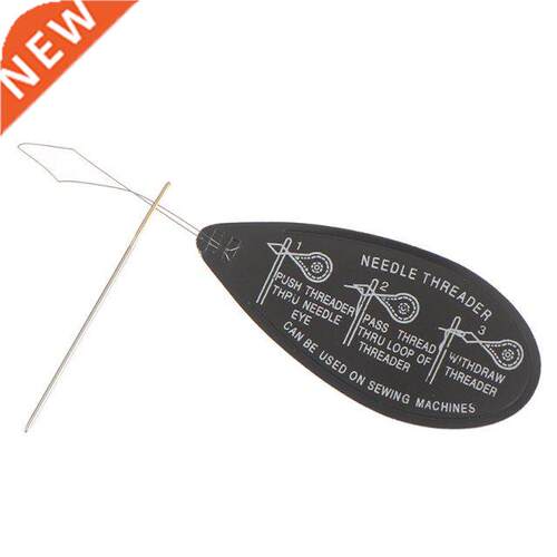 2PCS Aluminum Needle Threader Letter Hand Machine Stitch Ins