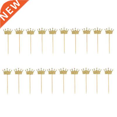 Topper Cake Cupcake Crown Pick Glitter Decorations Baby