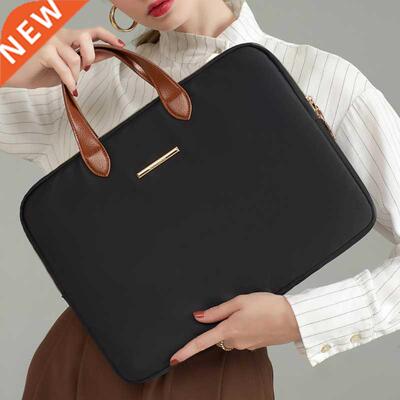 Fashionable Lightweight PU Leather Handle Computer Bag Busin