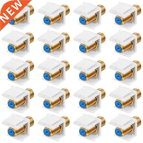 20 Pieces F-Type RG6 Trapezoidal Jack Insert Socket with Blu