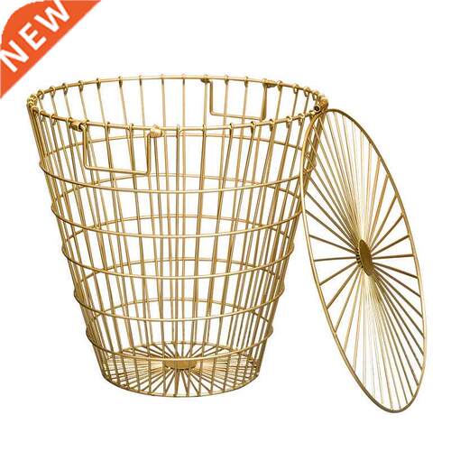 High Quality Golden Laundry Basket Metal Dirty Clothes
