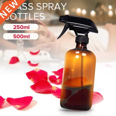 250/500ml Amber Glass Salon Spray Bottles Essential Oil Arom