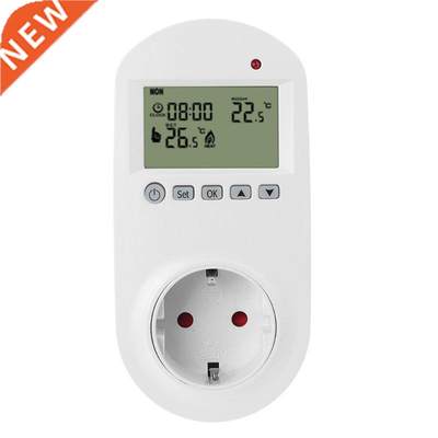 Programmable Plug in Thermostat EU Socket 16A Electric Heati