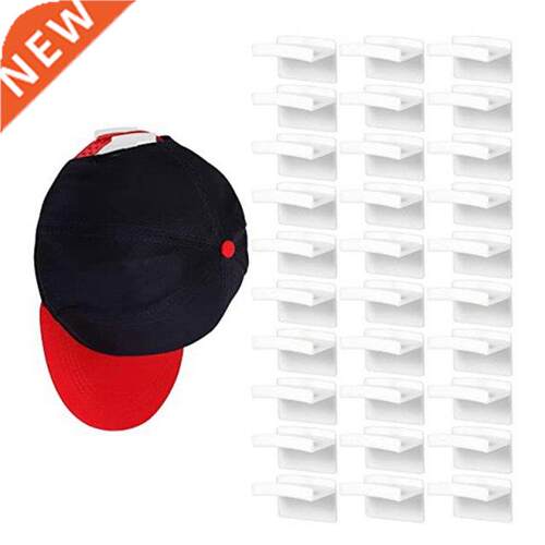 White Adhesive Hat Hooks For Wall (0-Pcs) - Minimalist Hat