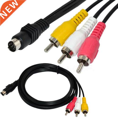 S-Video 7 Pin plug to 3 RCA male Audio Video Cable for PC TV