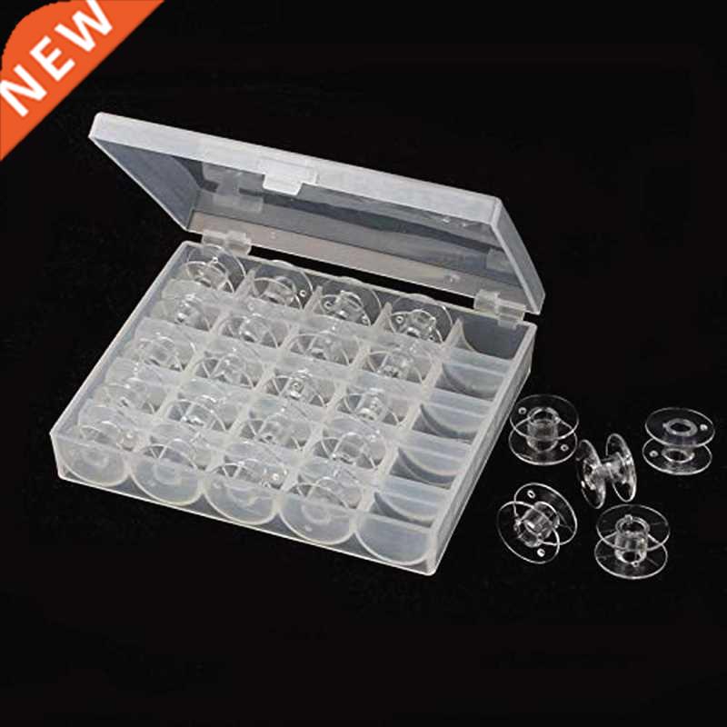 25Pcs Clear Sewing Machine Bobbins Spools Empty Bobbins Spoo