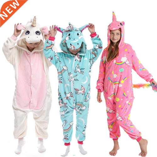 Kigurumi Suit for Children Winter Overalls Warm Kids Pajamas