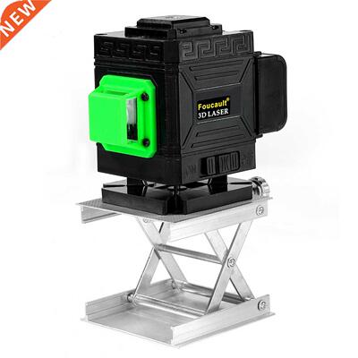 12 Lne 3D Laser Level 4000mAH Lthum Battery LD Lght Sour