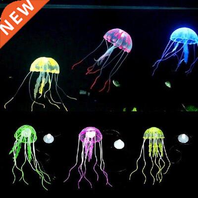 1Pcs Fish Tank Decor Artificial Jellyfish Glowing Effect