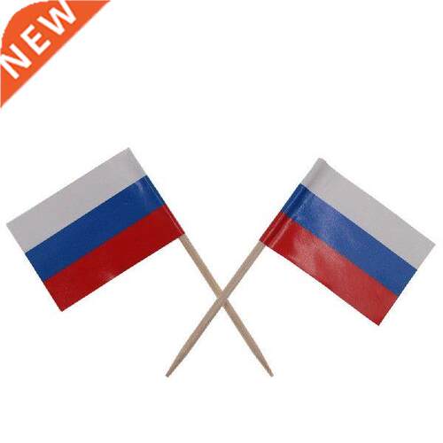 100pcs Russian Flag Toothpicks Country Flag Picks Appetizer