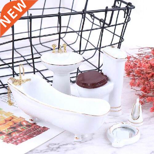 Bathroom Accessories Ceramics Sets For dolls 1:12