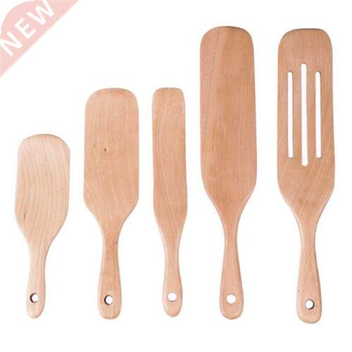5-Piece Set Of Beech Wood Kitchenware Cooking Frying