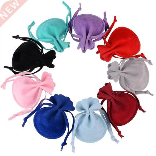 10pcs/Lot Round Velvet Bag 7x9 9x12cm Jewelry Organizer Dust