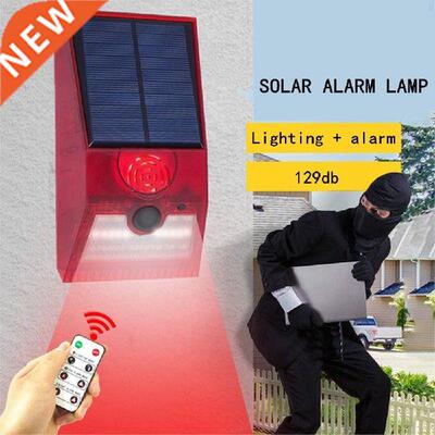 Multi-function Solar Alarm Lamp Remote Control Security