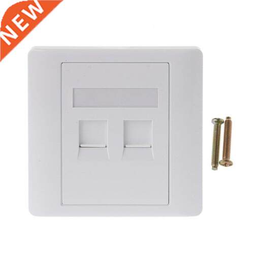 2 Ports CAT5 RJ45 Network Wall Plate With Female To Female C