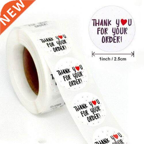120 Pcs 25mm Thank You for Your Order Stickers Labels for