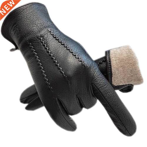 Winter Men's Deerskin Gloves Wrist Fashion New Genuine Deers