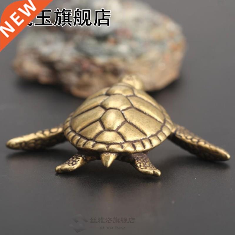 Brass Turtle Antique Miniatures Solid Desktop Ornament Study