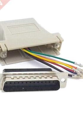 5 Pcs DB25 25Pin Male to RJ45 Female Modular Adapter Extende