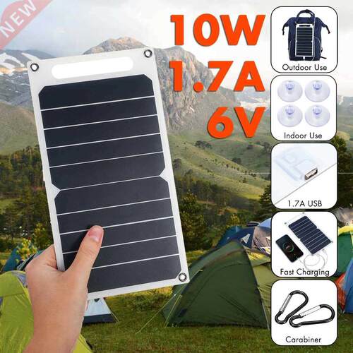 10W 6V Solar Panel Portable Sunpower Solar Cells USB Mobile