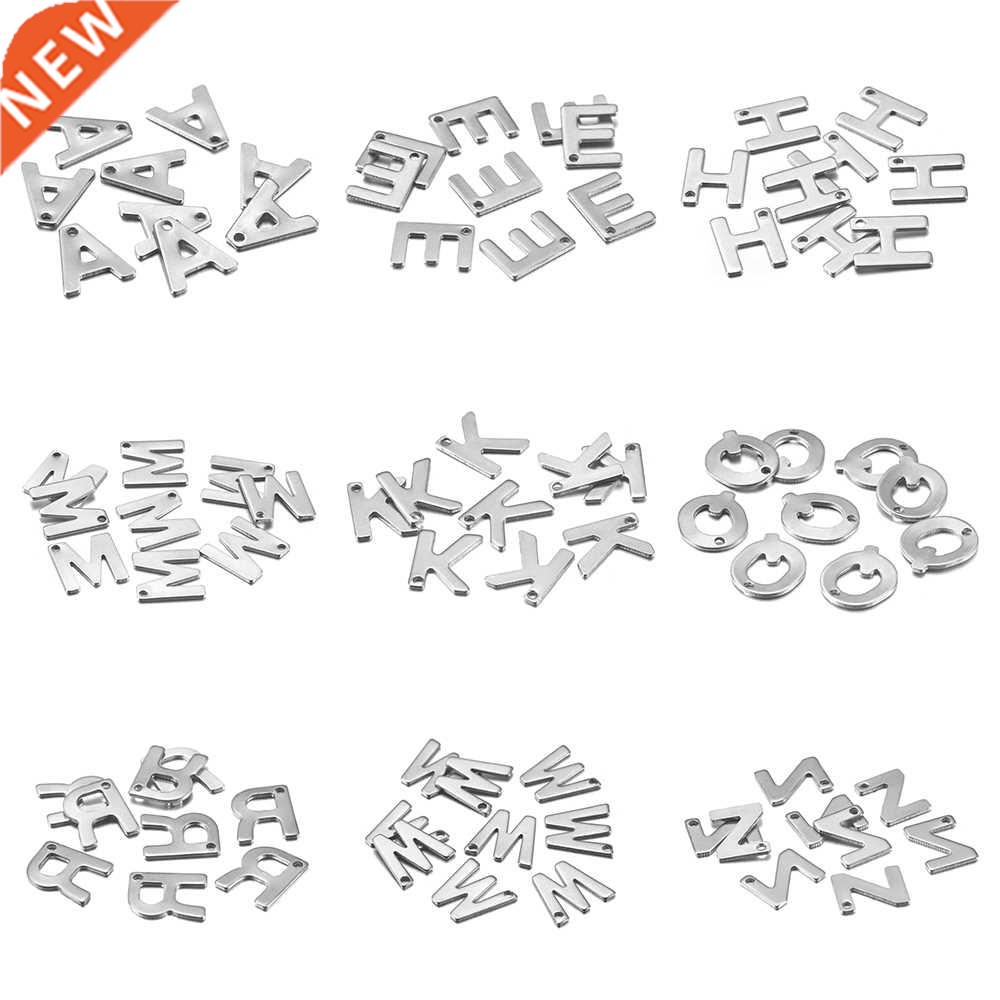 26/50pcs Stainless Steel A-Z Letter Pendant Alphabet