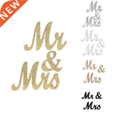 3Pcs Wooden MR & MRS Wedding Signs Wooden Wedding Table