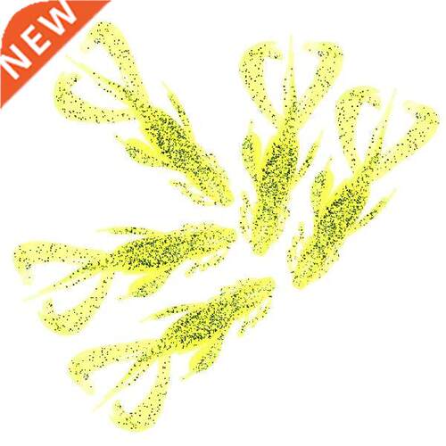 5pcs 10 cm Shrimp Shaped Soft Fishing Lures Life-like Baits